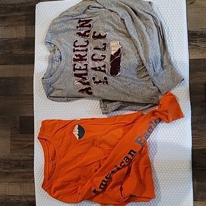 2 Men's American Eagle Long Sleeve shirts